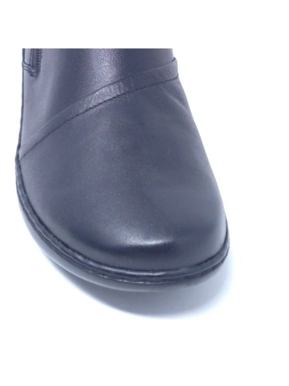 New Clarks Collection Cora Pace Ankle Boot Black Leather Medium